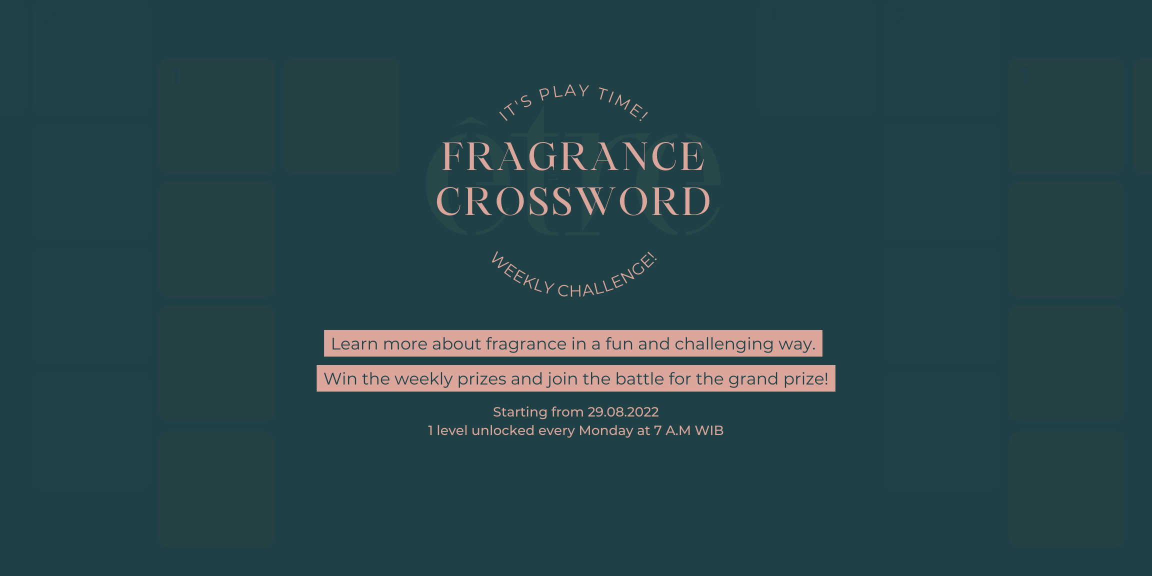 Fragrance Crossword, a five weeks journey of learning fragrance by pla
