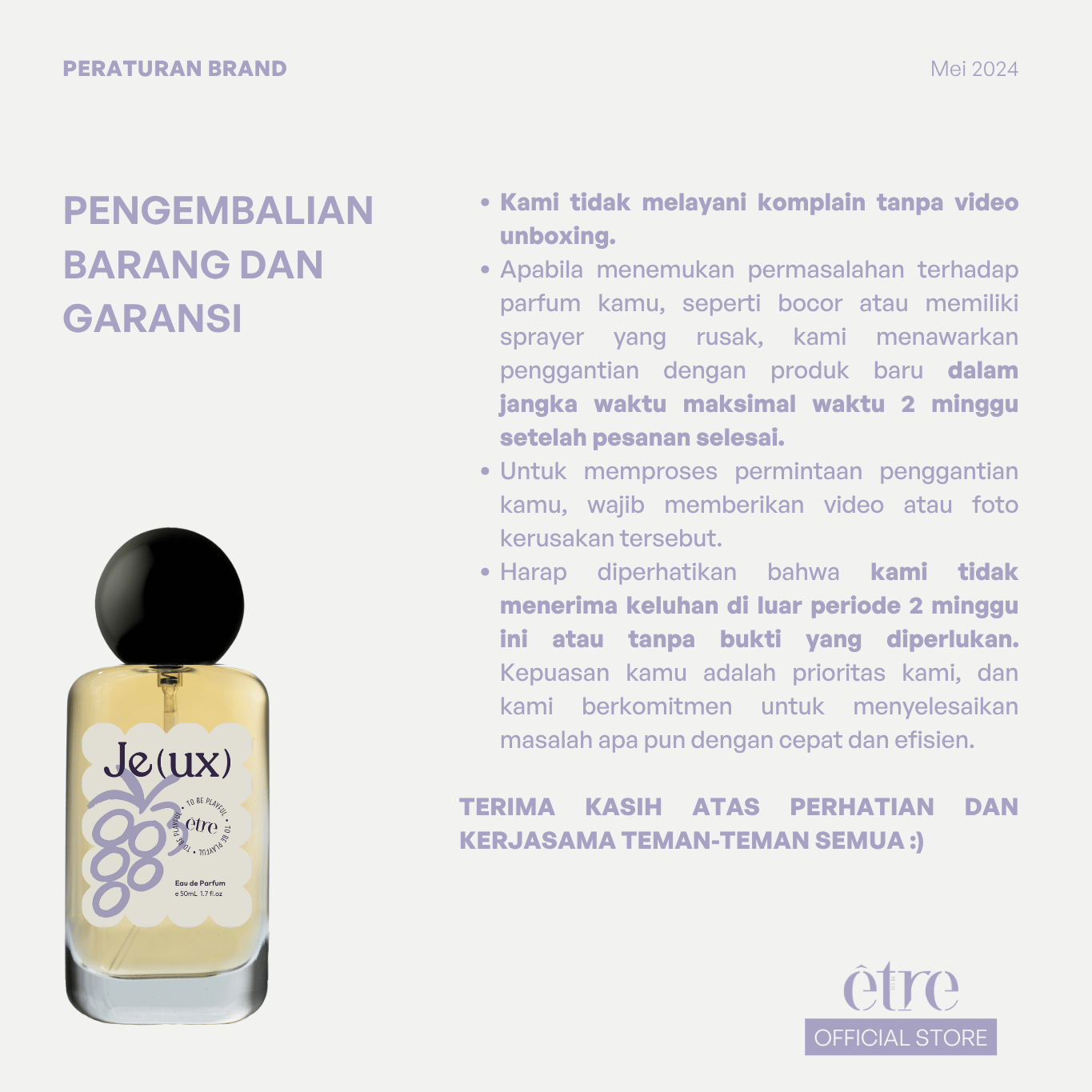 Etre Parfums - Je(ux) - Eau de Parfum/50 ml
