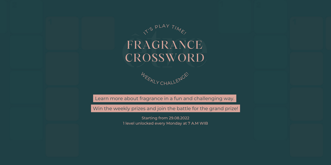 Fragrance Crossword, a five weeks journey of learning fragrance by playing