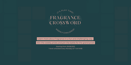 Fragrance Crossword, a five weeks journey of learning fragrance by playing