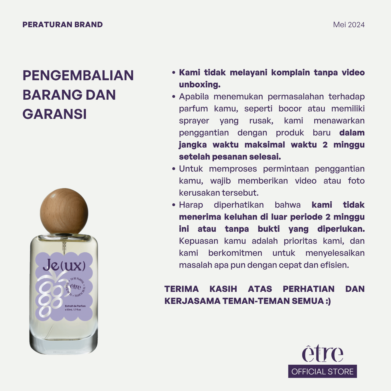 Etre Parfums - Je(ux) - Extrait de Parfum/50 ml